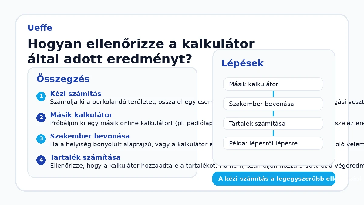 Hogyan ellenőrizze a kalkulátor által adott eredményt?
