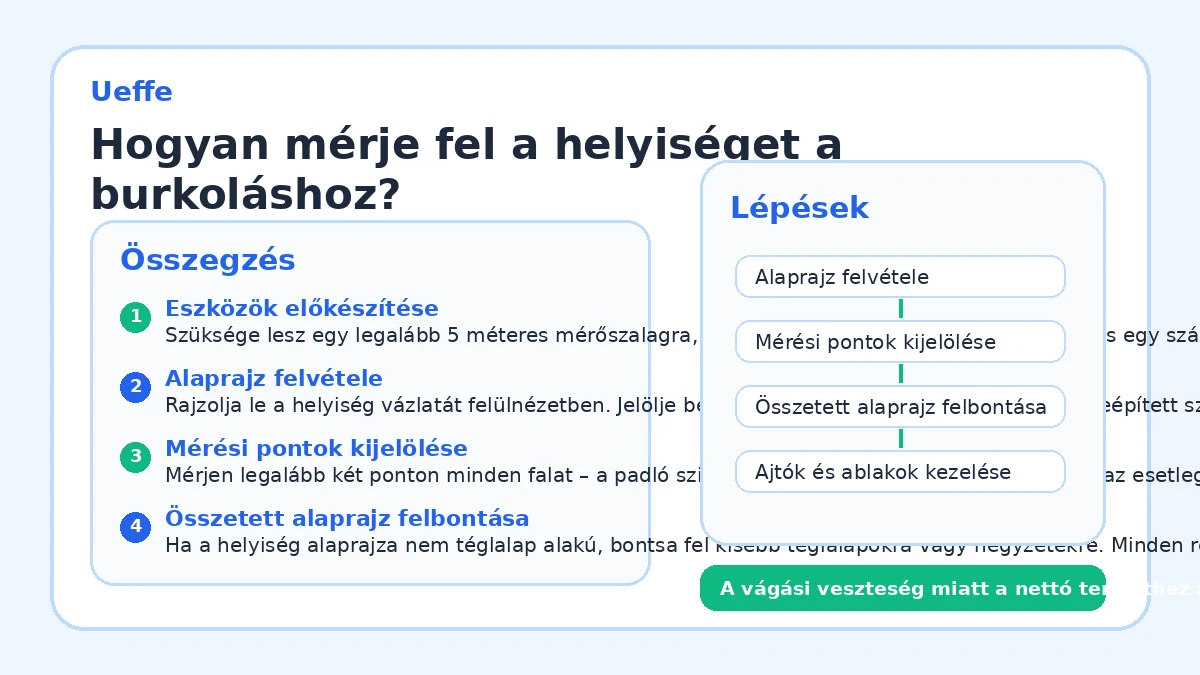 Hogyan mérje fel a helyiséget a burkoláshoz?