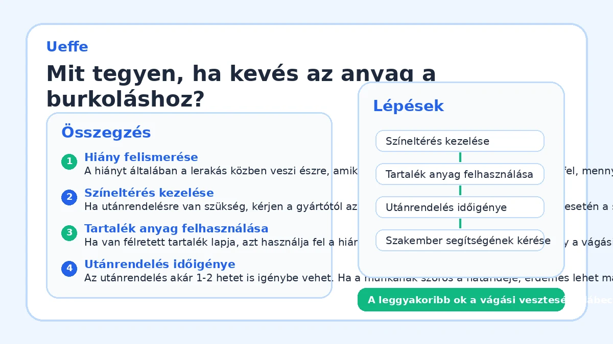 Mit tegyen, ha kevés az anyag a burkoláshoz?
