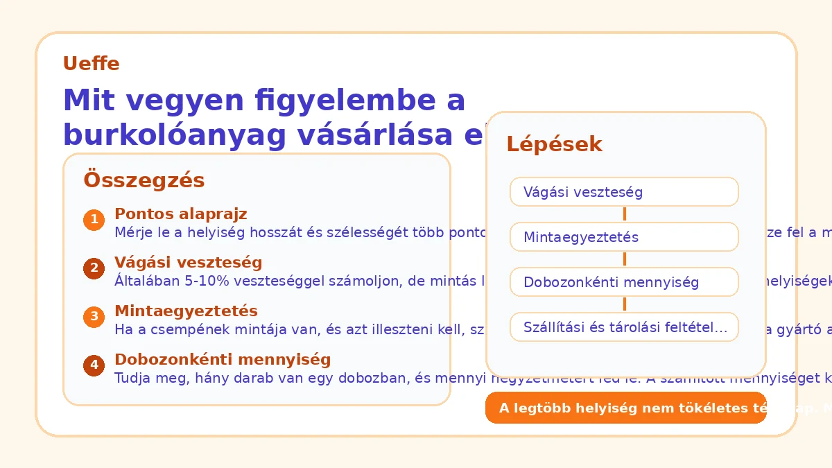 Mit vegyen figyelembe a burkolóanyag vásárlása előtt?