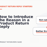 How to Introduce the Reason in a Product Return Reply