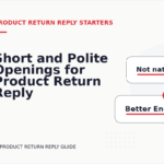 Short and Polite Openings for Product Return Reply English