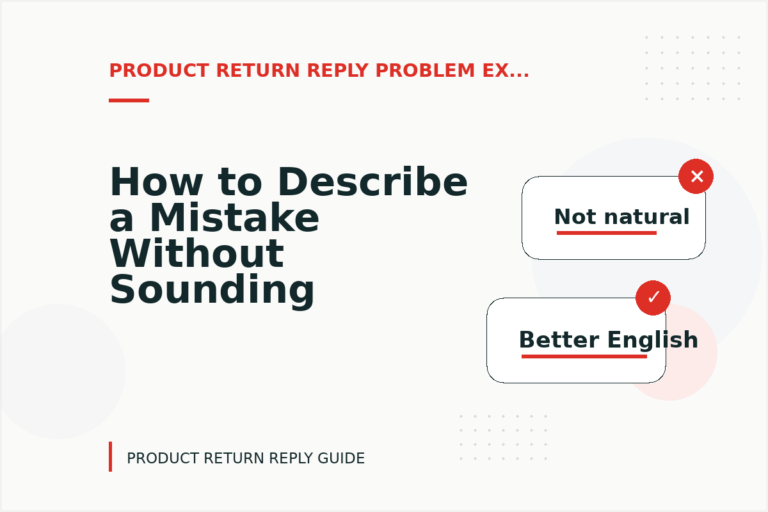 How to Describe a Mistake Without Sounding Rude in Product Return Reply English How to Describe a Mistake Without Sounding Rude in Product Return Reply English
