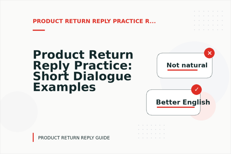 Product Return Reply Practice: Short Dialogue Examples