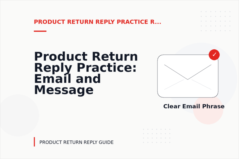 Product Return Reply Practice: Email and Message Examples