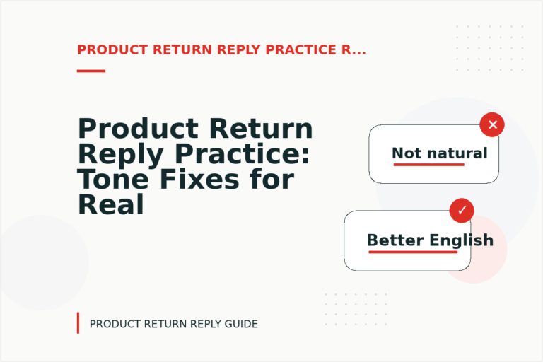 Product Return Reply Practice: Tone Fixes for Real Situations Product Return Reply Practice: Tone Fixes for Real Situations
