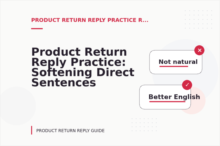 Product Return Reply Practice: Softening Direct Sentences Product Return Reply Practice: Softening Direct Sentences